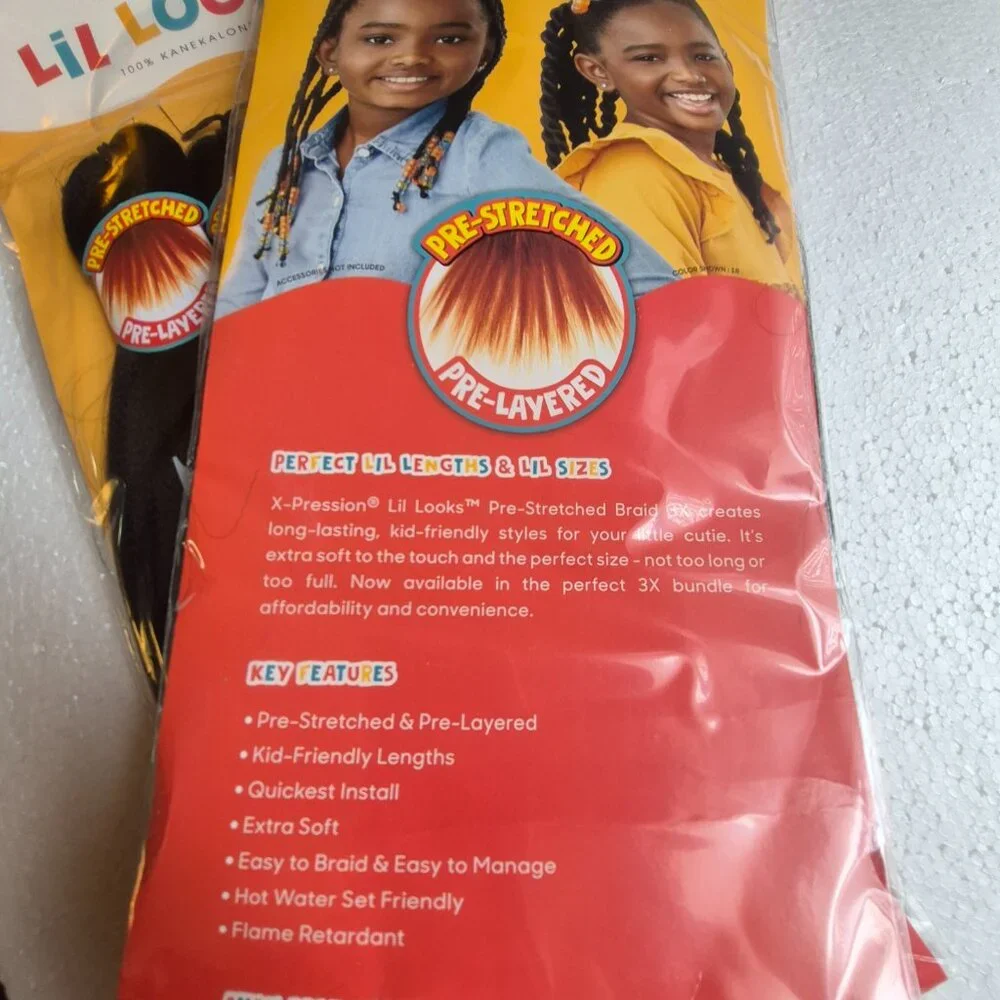 2 Packs Outre Xpression Lil Looks Kids - 3X PRE STRETCHED CALMING BRAID 32